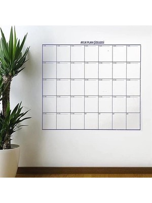 Aspata Store Aylık Planlayıcı Manyetik Duvar Stickerı Takvim Plan Çizelgesi - Ürün Boyutları: 110 cm x 100 cm
