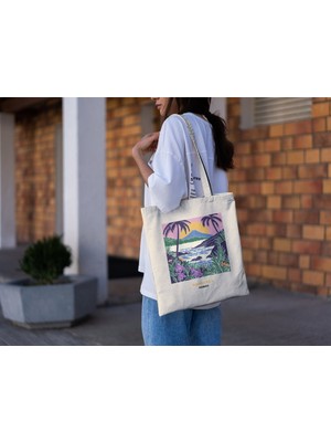 Ninastore Mauna Kea Tote Çanta - Şirin Tote Çantalar, Estetik Tote Çantalar, En Iyi Tote Çantalar, Kitap Çantası, Alışveriş Çantası