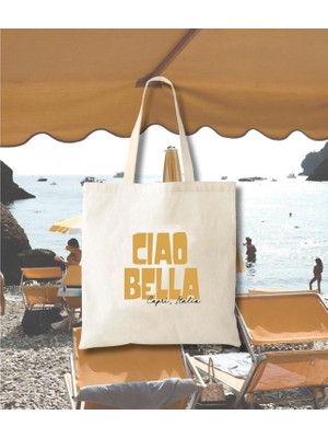 Ninastore Ciao Bella Italya Tote, Pamuklu Kanvas (9X11 Veya 16X15 Inç)