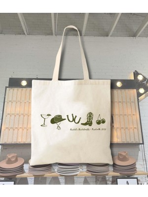 Ninastore Bekarlığa Veda Tote Çantası: Rodeo Kovboy Stili - Pamuklu Kanvas
