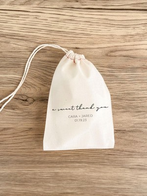 Ninastore Düğün Hediye Çantaları, Muslin, Kişiselleştirilmiş (4x6, 5x7, 8X10 Inç)