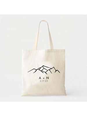 Ninastore Dağ Pamuklu Tote Çanta, Kayak Hafta Sonu Hediyesi (9X11 Veya 16X15 Inç)