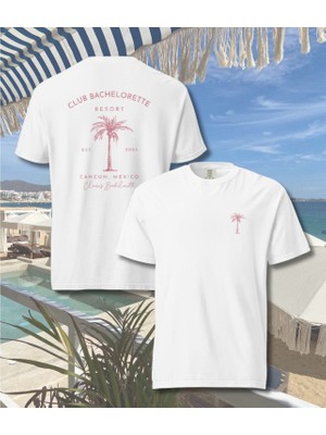 Ninastore Comfort Colors Palmiye Ağacı Bekarlığa Veda Tişörtü - Plaj Nedimeleri Hediyesi