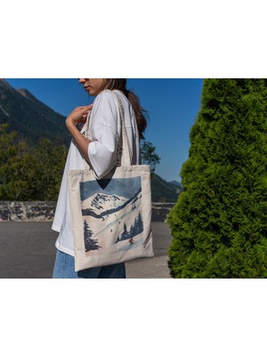 Ninastore Kayak Dağı Tote Çantası - Şirin Tote Çantalar, Alışveriş Çantası, Şirin Kitap Çantaları, Tote Çantalar, En Iyi Tote Çanta