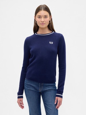 Gap Kadın Lacivert Cashsoft Gap Logo Varsity Kazak