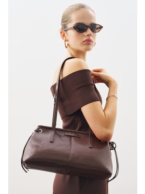Manuka Şerit Detaylı Çanta Kahverengi