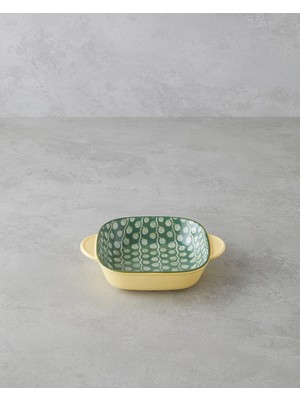 English Home Plantopia Porselen Kayık Tabak 18x14 cm Yeşil