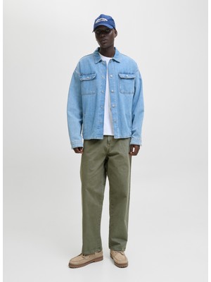 Jack & Jones Normal Bel Baggy Yeşil Erkek Denim Pantolon 12270838_JPSTALEX Jjorıgınal 017 St
