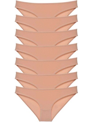 Venüs Shopping 7 Adet Süper Eko Set Likralı Kadın Slip Külot Ten