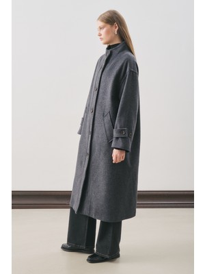 Manuka RAI OVERSIZE KABAN LACİVERT