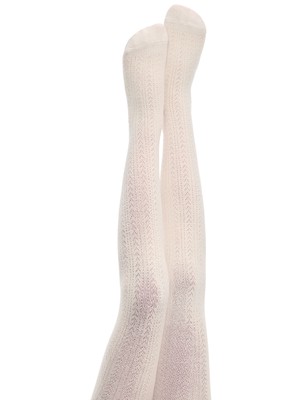 Penti Marshmallow Kız Çocuk Balıksırtı Desenli Triko 100 Denye Külotlu Çorap