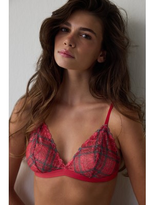 Penti Kırmızı Triangle Lace Sütyen