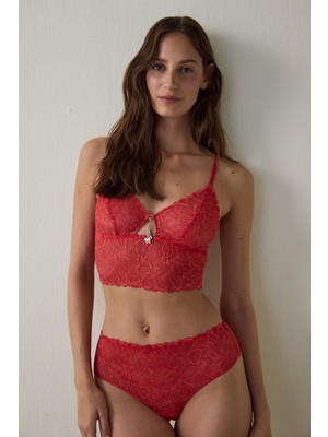 Penti Kırmızı Charm Bralet Destekli / Push Up Özellikli Kadın İç Giyim XL Beden
