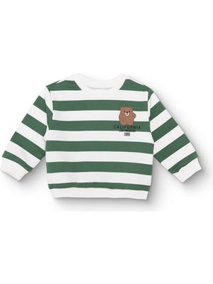 Hellobaby Erkek Bebek Sweatshirt Şardonlu Iki Iplik Bisiklet Yaka Uzun Kol