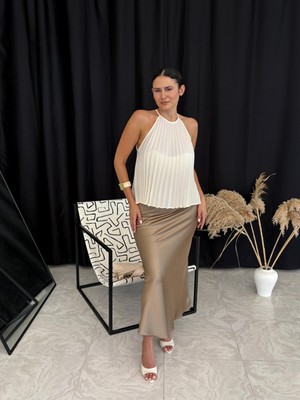 Luz Saten Maxi Etek
