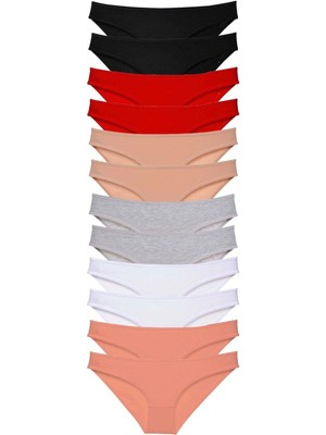 Venüs Shopping 12 Adet Süper Eko Set Likralı Kadın Slip Külot Set 1