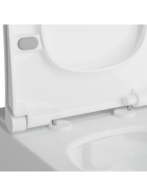 VitrA Integra 121-003-909 Universal Klozet Kapağı, Yavaş Kapanır, Kolay Çıkabilir, Beyaz
