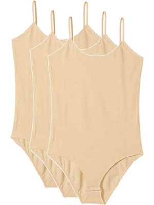 Venüs Shopping 3 Adet Ip Askılı Kadın Çıtçıtlı Body Ten