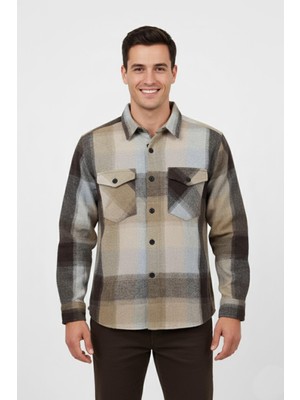 Dynamo Erkek Ekose Silim Fit Oduncu Gömlek Çift Cepli 9971 BGL-ST04920