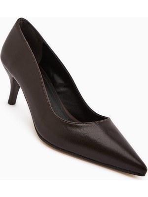 Limoya Flora Bej Stiletto Kadın Topuklu Ayakkabı