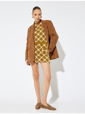 Koton Mini Triko Etek Cepli Düğme Detaylı