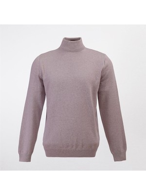 Dio Rise Erkek Şardonsuz Uzun Kol Ince Boğazlı Yaka Kazak - 180538 - Gri Melanj