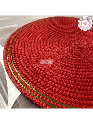 Double Knot Design 6 Adet  Amerikan Servis Supla Tress Jüt Hediyelik Sunum Davet Masa Düzeni