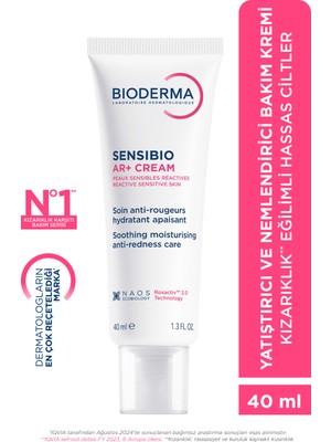 Bioderma Sensibio Ar+ Krem 40 Ml Dermatolojik Olarak Test Edilmiş Hassas Ciltler İçin
