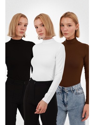 Yade Fashion Kadın Uzun Kollu Body Seti Viskon Kumaşlı 3 Renk Seçeneği ile Şık Tasarım