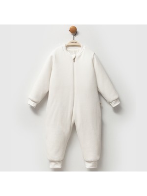 Moi Noi Fermuarlı Bisiklet Yaka Uyku Tulumu Unisex 2,5 Tog Waffle Kendinden Desenli