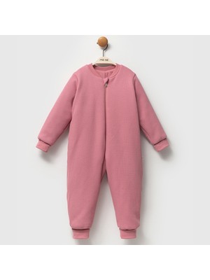 Moi Noi Fermuarlı Bisiklet Yaka Uyku Tulumu Unisex 2,5 Tog Waffle Kendinden Desenli