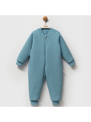 Moi Noi Fermuarlı Bisiklet Yaka Uyku Tulumu Unisex 2,5 Tog Waffle Kendinden Desenli