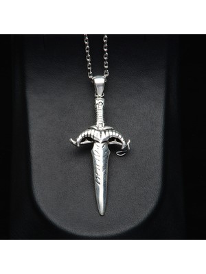 Silvalli 587 Koç Başlı Kılıç Figürlü Gümüş Kolye