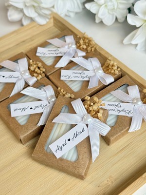 Pearlsavon Kraft Kutulu Hediyelik Mini Sabun 20 Adet ( Kına ,söz , Nişan , Nikah, Düğün Hediyelik)