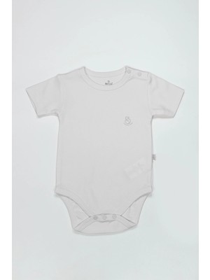 Venüs Shopping Organik Natural Basic Style Yarım Kol Body BS17103 Beyaz