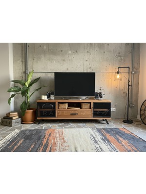 Raweyn Modus Doğal Ahşap Çekmeceli Tv Ünitesi - 140CM