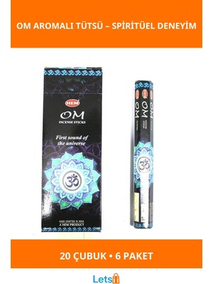 Letsii Hem Om Aromalı Spiritüel Çubuk Tütsü 6 Paket 120 Adet