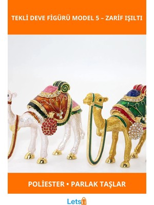 Letsii Swarovski Taşlı Zarif Tekli Deve Figürü