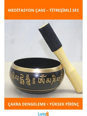 Letsii Yüksek Kaliteli Pirinç Meditasyon Çanı Derin Ses 1 Adet