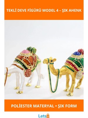 Letsii Swarovski Taşlı Zarif Tekli Deve Figürü