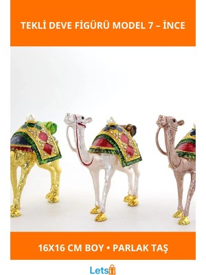 Letsii Swarovski Taşlı Şık Deve Figürü 16X16 cm