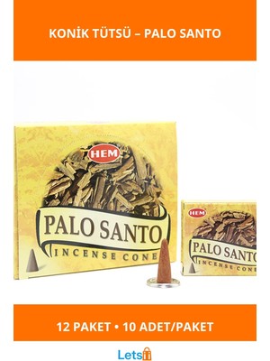 Letsii Palo Santo Aromalı Konik Tütsü Zihinsel Rahatlama ve Enerji Temizliği