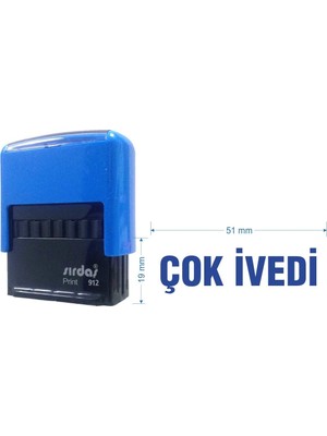 Sırdaş 912 Kaşe Mavi Makine Mavi Keçe 'Çok İvedi' Yazısı İle