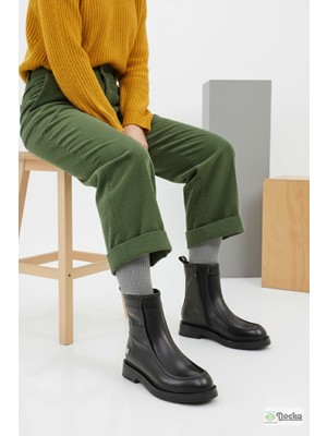 Mammamia Mammimia Kadın Düz Taban Klasik Tarz Ortopedik Hakiki Deri Günlük Bot M26/KB8150