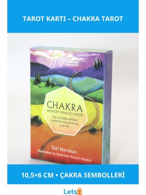 Letsii Chakra Enerji Tarot Kartı 10,5x6 cm Meditasyon ve Sezgisel Okumalar Için