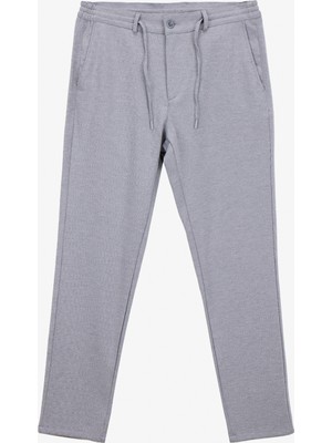 Altınyıldız Classics Bağlamalı Bel Dar Paça Jogger Açık Gri Erkek Pantolon ACE001261530_AGR