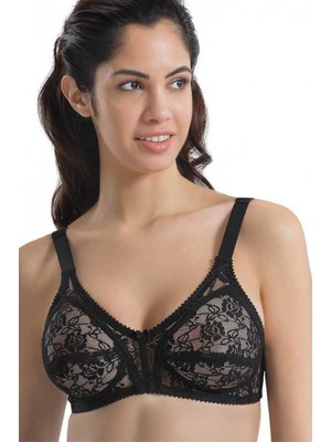 Marsilyan Siyah Mı Emay 145 D Dantelli Toparlayıcı Sütyen