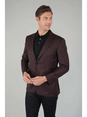 Bisse Erkek Mono Yaka Çift Yırtmaç 6 Drop Bordo PCK25K25205_D25