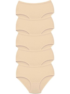 Venüs Shopping 5 Adet Tutku Kadın Yüksek Bel Bato Kalın Lastik Külot Ten