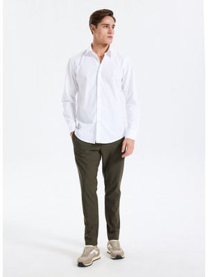 gmg firenze Gmg Fırenze Normal Bel Normal Paça Jogger Haki Erkek Pantolon GU25MFW01012